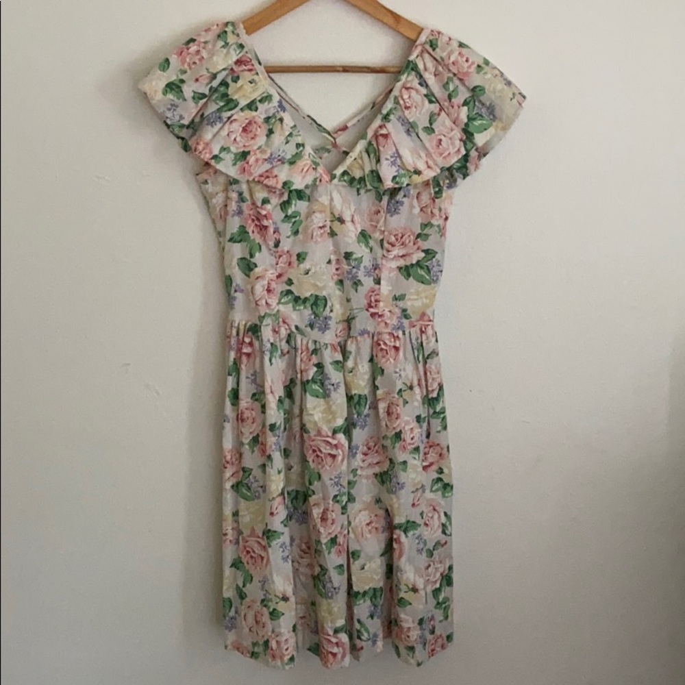 VINTAGE FLORAL MIDI DRESS